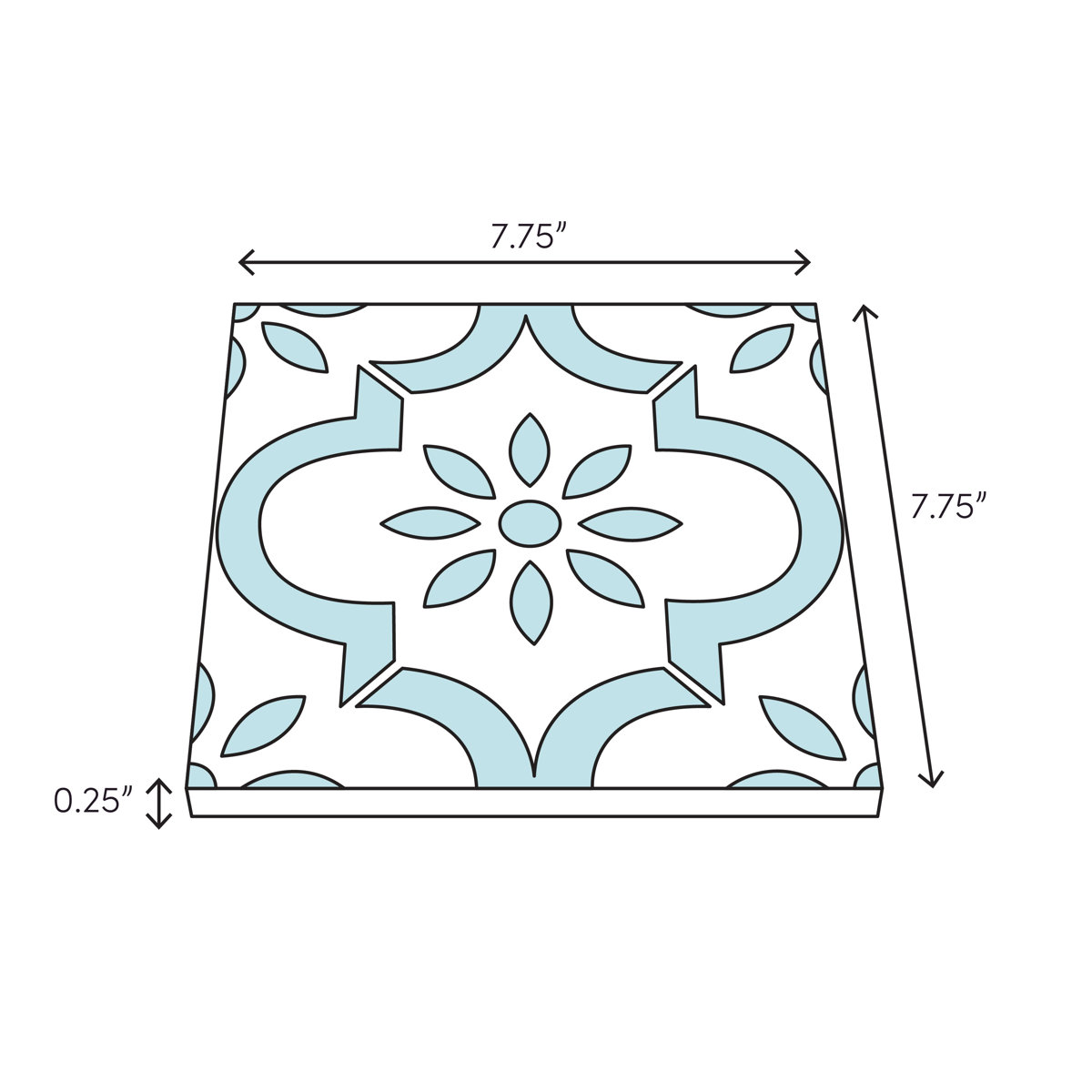 Imagine Tile Inc Nolita 8 X 8 Ceramic Patterned Wall Floor Tile